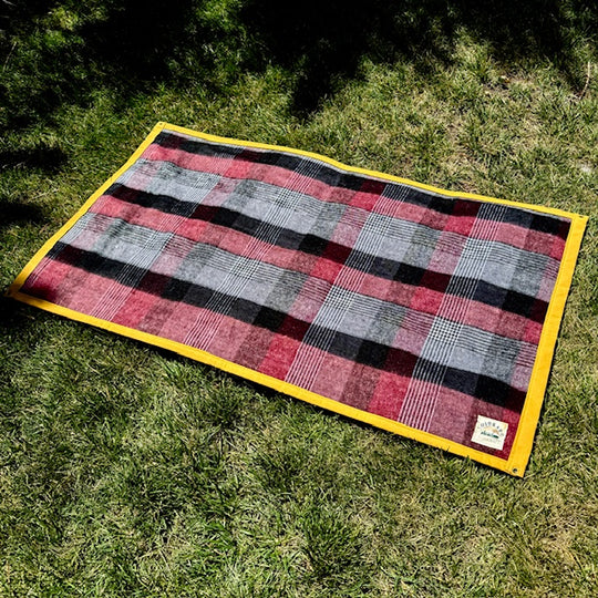 Extra Large Heavy Duty Waxed Canvas and Alpaca Wool Lined Bushcraft Ground Cloth