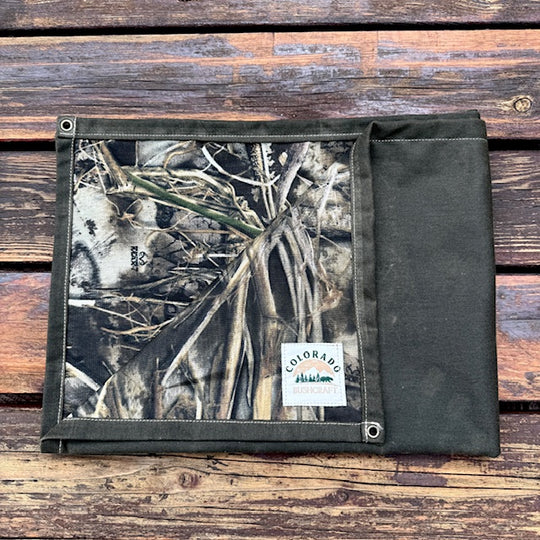 Extra Large Waxed Canvas and Realtree Max-7 Lined Bushcraft Ground Cloth