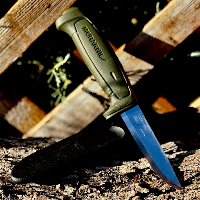Morakniv Craftline Basic 511 High Carbon Steel Fixed Blade Utility Knife and Combi-Sheath, 3.6-Inch Blade