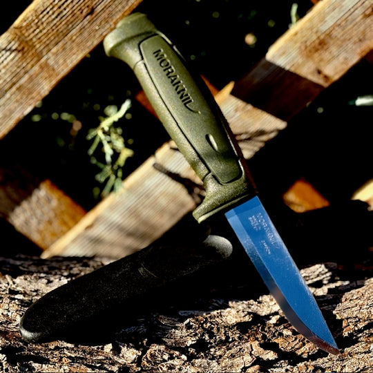 Morakniv Craftline Basic 511 High Carbon Steel Fixed Blade Utility Knife and Combi-Sheath, 3.6-Inch Blade