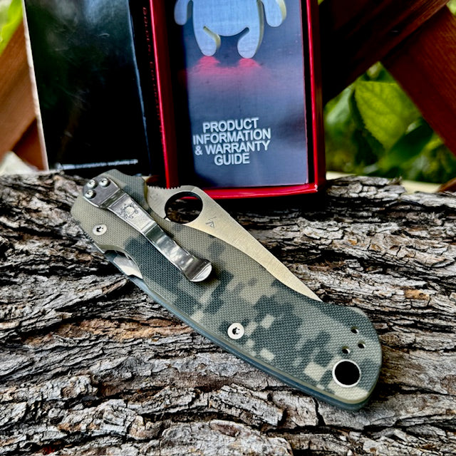 NIB Spyderco C81GPCMO2 Para Military® 2  Digicam