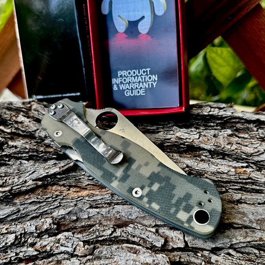 NIB Spyderco C81GPCMO2 Para Military® 2  Digicam