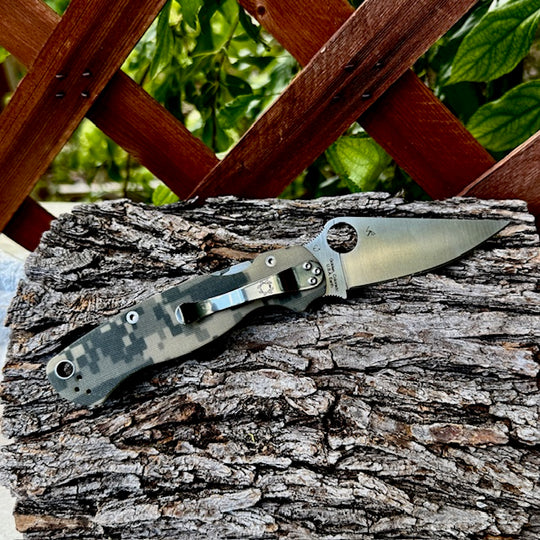NIB Spyderco C81GPCMO2 Para Military® 2  Digicam