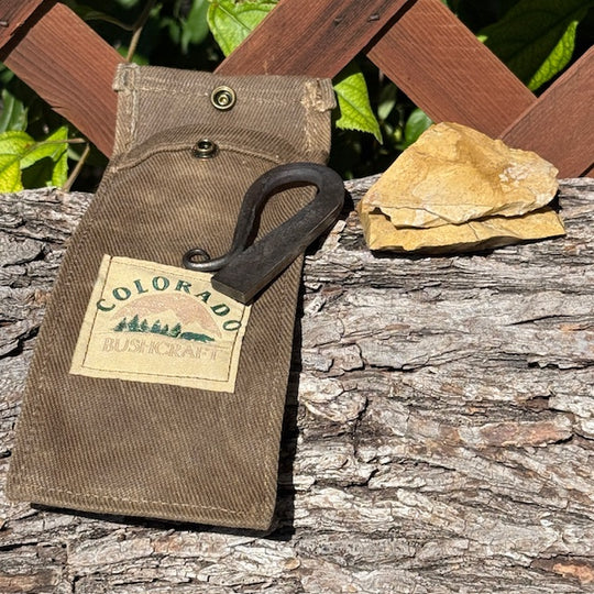 Waxed Canvas Flint and Striker Kit