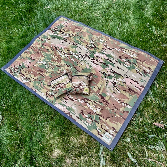 Desert Storm Extra Large Camoflauge Grandcloth and EDC Pouch Bundle