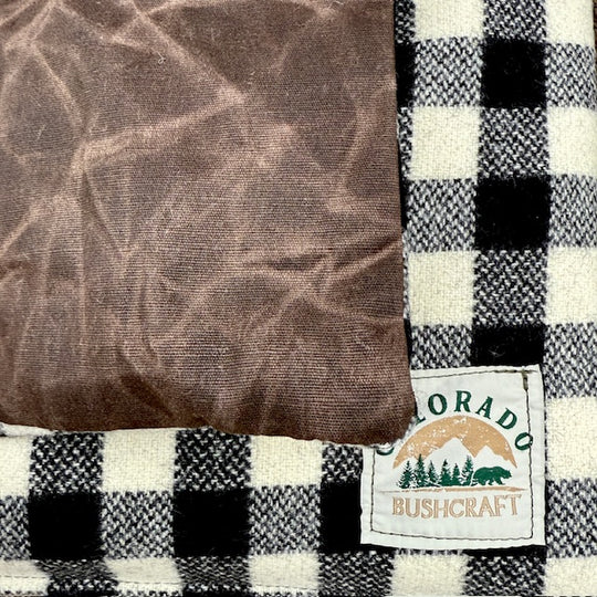 All Natural Bushcraft Cooshun - Waxed Canvas and Wool Sitting Pad