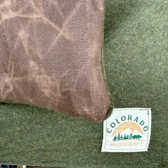 All Natural Bushcraft Cooshun - Waxed Canvas and Wool Sitting Pad