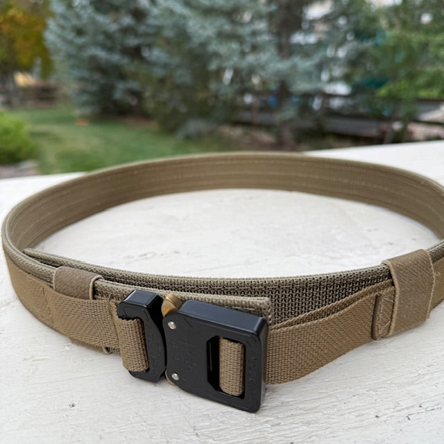 Coyote Tan Carry Belt with Cobra Buckle (Sime Small 30-33)