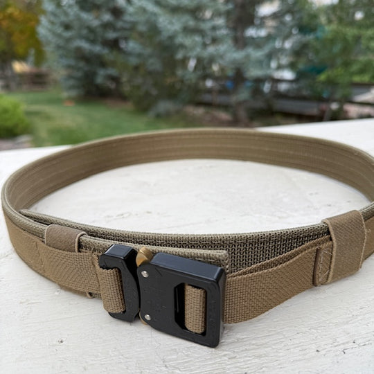 Coyote Tan Carry Belt with Cobra Buckle (Sime Small 30-33)