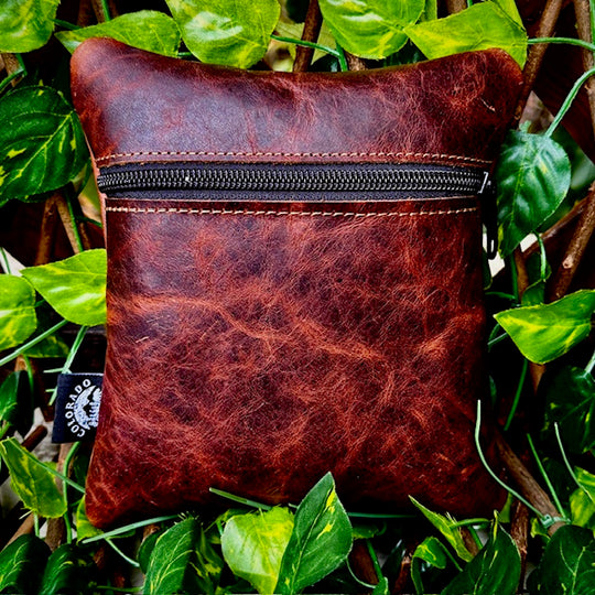 Handmade Premium Leather Zippered Utility Pouch
