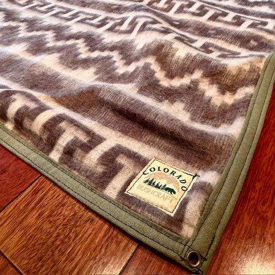 Extra Large Waxed Canvas and Alpaca Wool Lined Bushcraft Ground Cloth