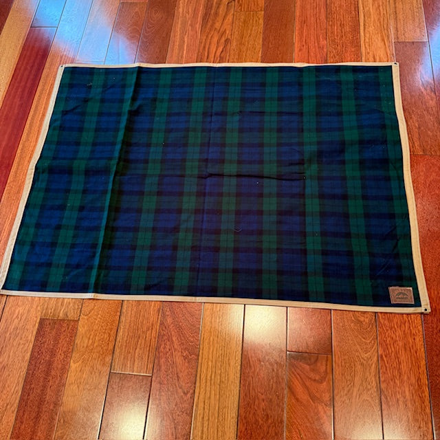 Extra Large Waxed Canvas and 100% Blackwatch Tartan Wool Lined Bushcraft Ground Cloth
