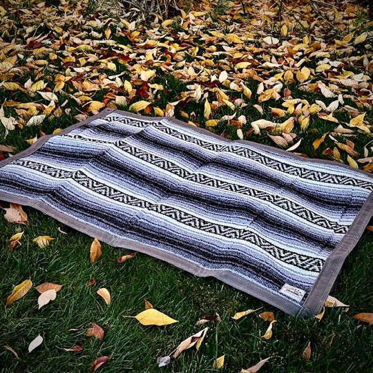 Extra Large Heavyweight Waxed Canvas and Mexican Falsa Lined Bushcraft Ground Cloth