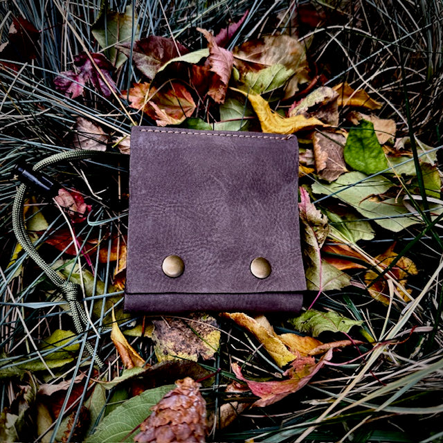 Genuine Leather Mushroom Foraging Pouch / Dump Sack / Extra Pocket