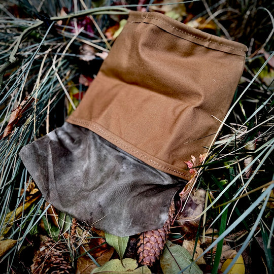 Genuine Leather Mushroom Foraging Pouch / Dump Sack / Extra Pocket