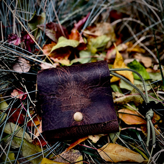 Genuine Leather Mushroom Foraging Pouch / Dump Sack / Extra Pocket