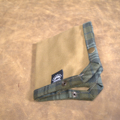 Medium 100% Wool Tartan Lined Lined Waxed Canvas Desk Caddy Organinzer Tray Butler