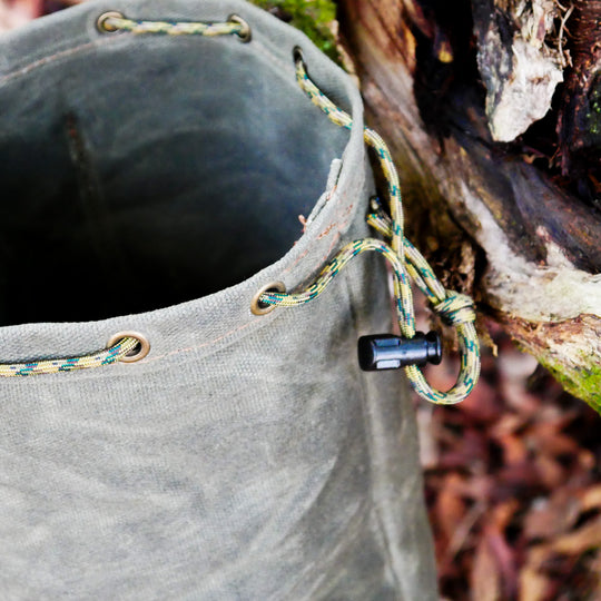 Heavy Weight (18 oz) XL Waxed Canvas Bushcraft Round Bottom Bushpot Bag Bushcraft Survival Camping