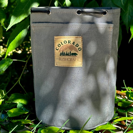 Charcoal Cotton XPac Bucket Bag (Medium)