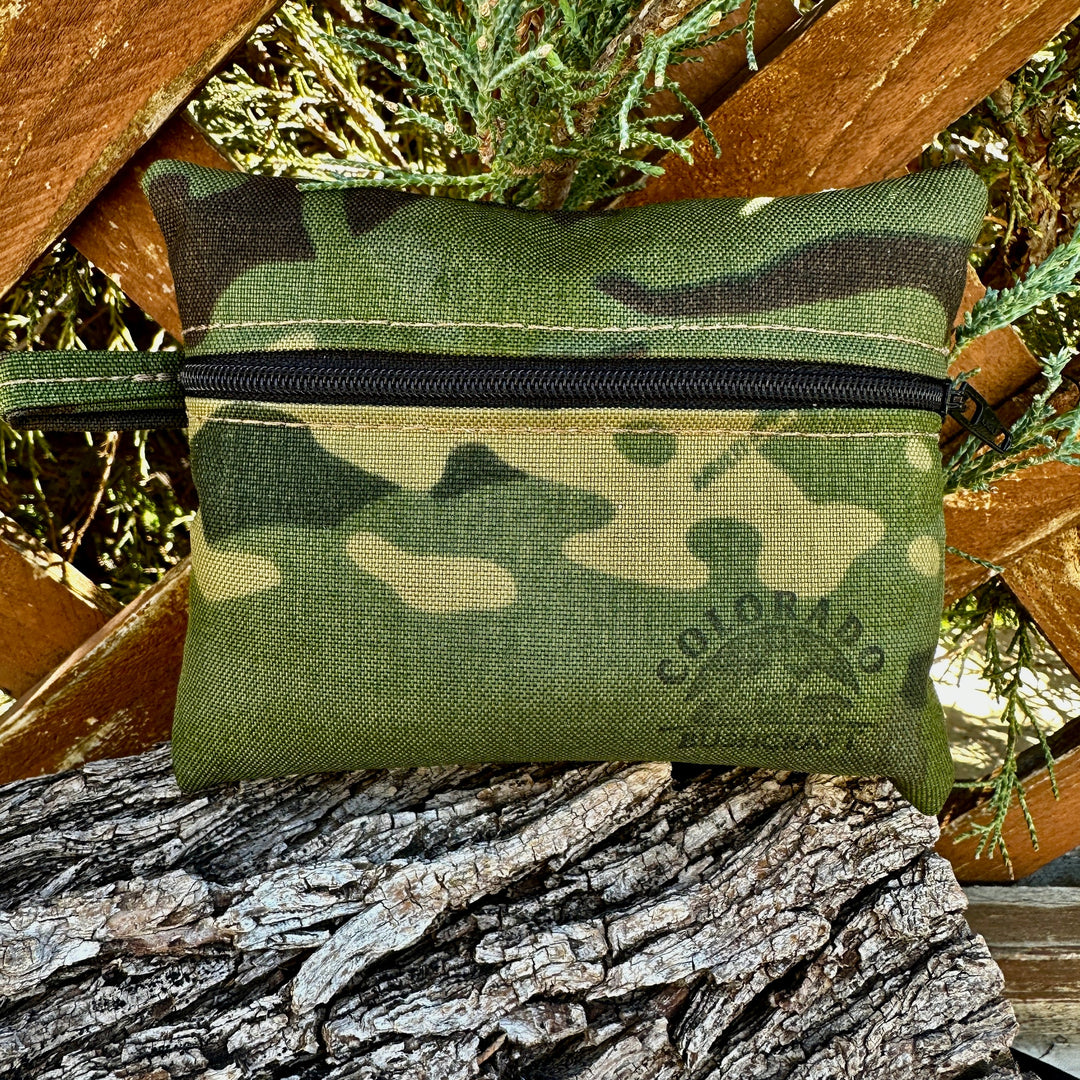 Cordura Woodland Camoflauge Traditional EDC Pocket Pouch Bushcraft Survival Camping Possibles Dopp Grooming