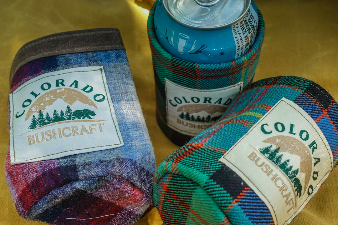 Bushcraft Scottish Tartan Wool Insulated Can Beverage Cooler Coozie Koozie Cosy - Colorado Bushcraft