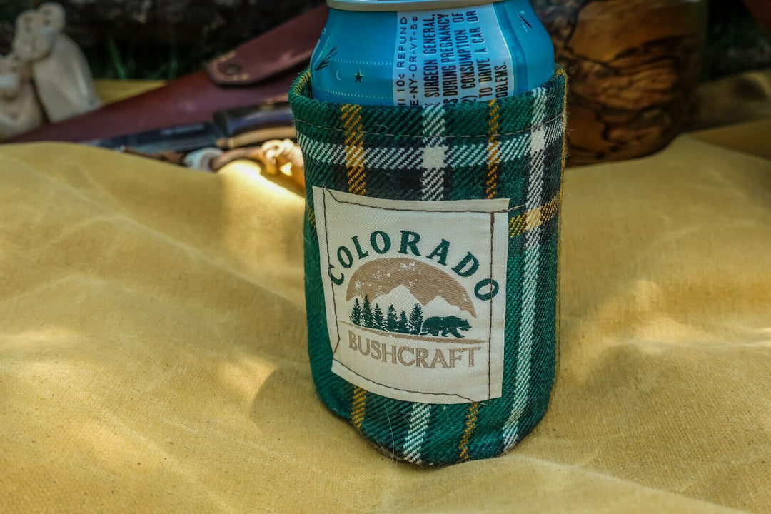 Bushcraft Scottish Tartan Wool Insulated Can Beverage Cooler Coozie Koozie Cosy - Colorado Bushcraft