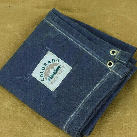 Medium Deluxe Waxed Canvas Bushcraft Ground Cloth (Various Colors) - Colorado Bushcraft