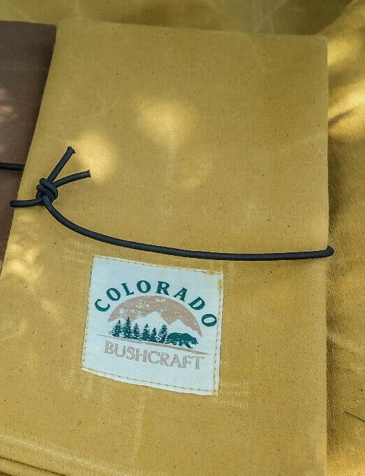 Handmade Waxed Canvas Bushcraft Tool Roll Survival Camping Fire Kit Woodworking (Various Colors) - Colorado Bushcraft