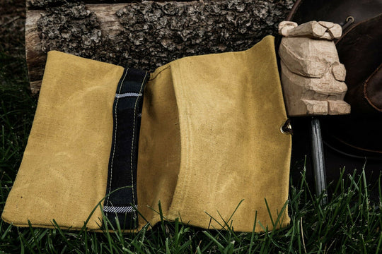Handmade Waxed Canvas Bushcraft Roll Pouch For Pipe Tobacco Stove EDC  (Various Colors) - Colorado Bushcraft