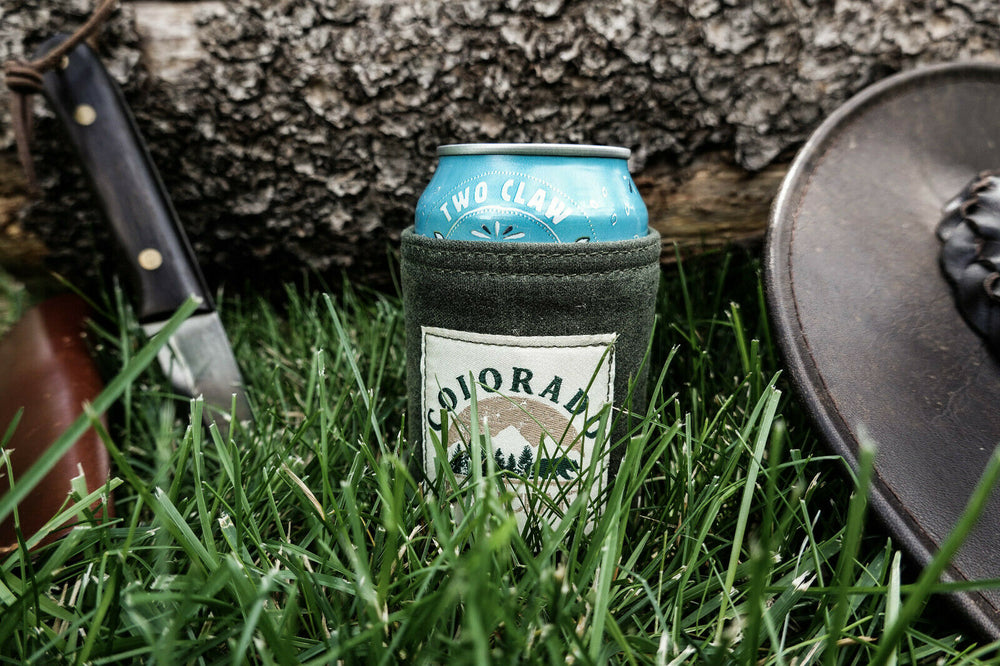 Bushcraft Waxed Canvas Can Cosy Cooler Coozie Cozy Insulated (Various Colors) - Colorado Bushcraft