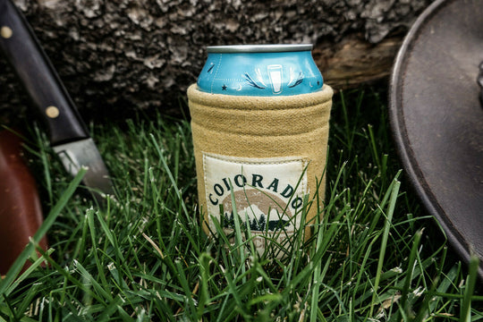 Bushcraft Waxed Canvas Can Cosy Cooler Coozie Cozy Insulated (Various Colors) - Colorado Bushcraft