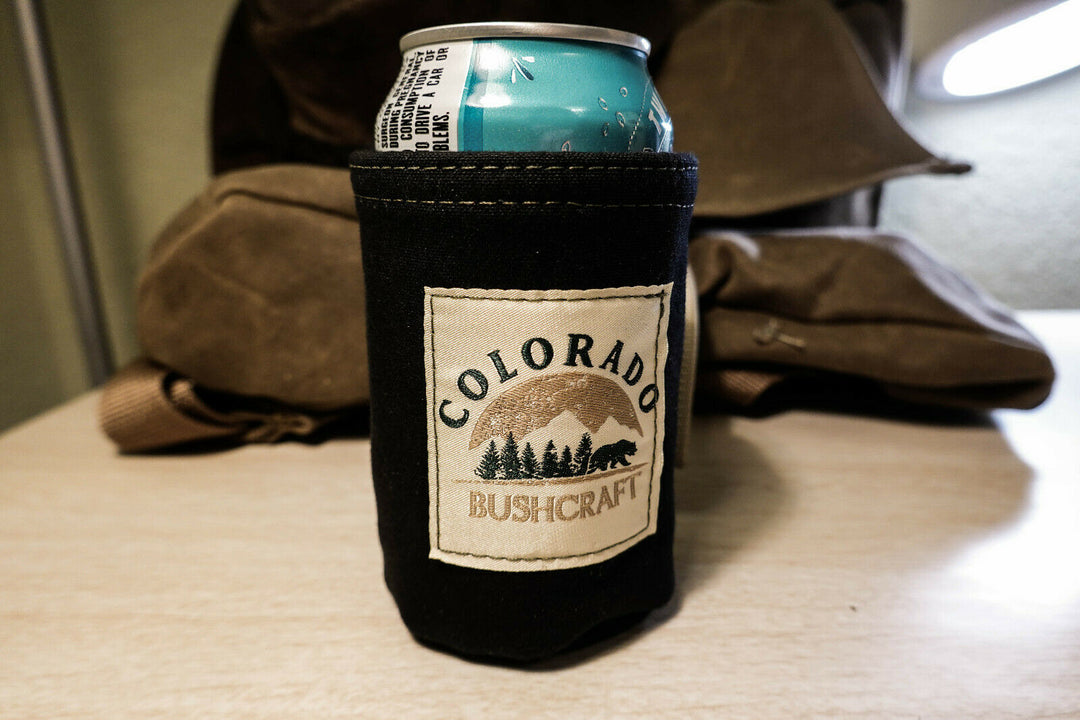 Bushcraft Waxed Canvas Can Cosy Cooler Coozie Cozy Insulated (Various Colors) - Colorado Bushcraft