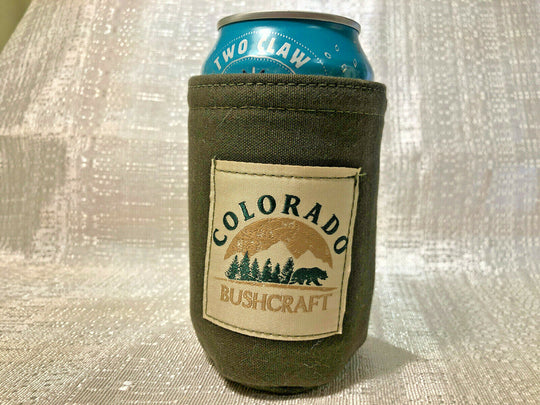 Bushcraft Waxed Canvas Can Cosy Cooler Coozie Cozy Insulated (Various Colors) - Colorado Bushcraft