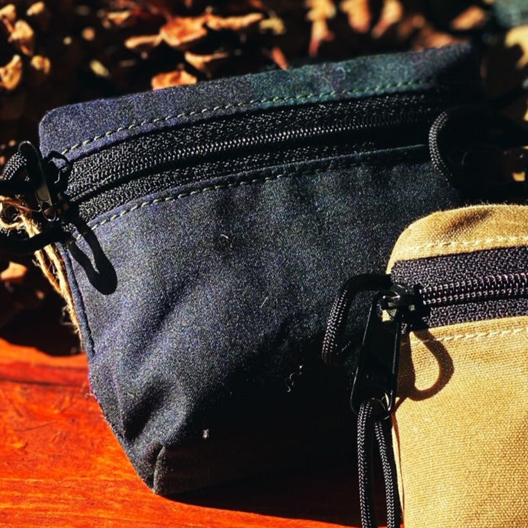 Waxed Canvas Traditional EDC Pocket Pouch Bushcraft Survival Camping Possibles Dopp Grooming (Various Colors)