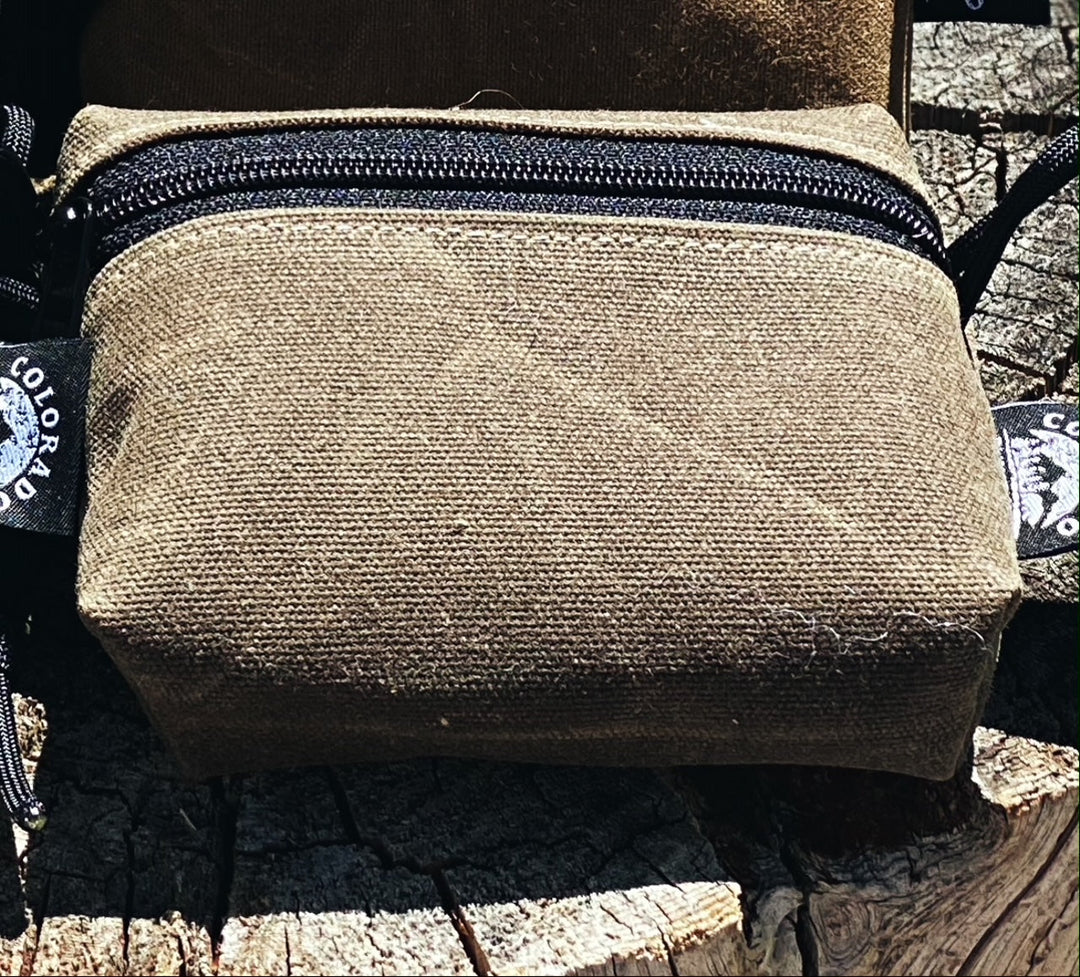 Handmade Waxed Canvas Old World EDC Pocket Pouch Bushcraft Survival Camping Possibles Dopp Grooming (Various Colors) - Colorado Bushcraft