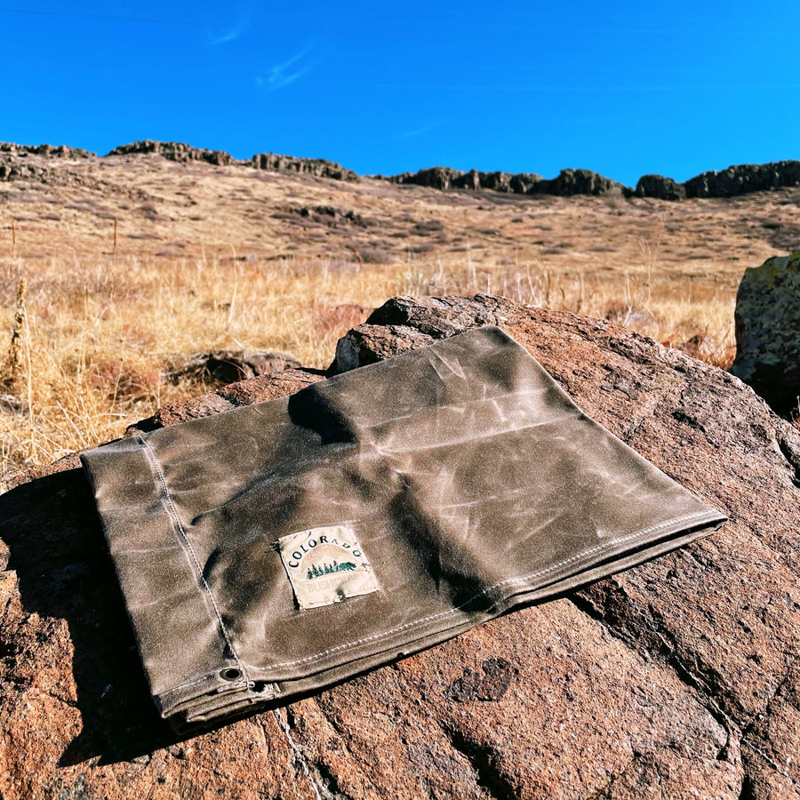 Medium Deluxe Waxed Canvas Bushcraft Ground Cloth (Various Colors