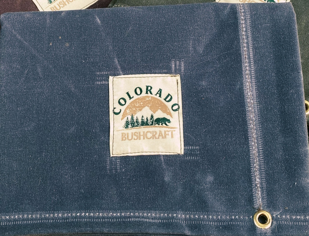 Medium Deluxe Waxed Canvas Bushcraft Ground Cloth (Various Colors) - Colorado Bushcraft