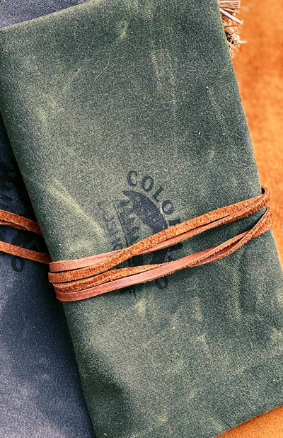 Handmade Waxed Canvas Bushcraft Roll Pouch For Pipe Tobacco Stove EDC  (Various Colors) - Colorado Bushcraft