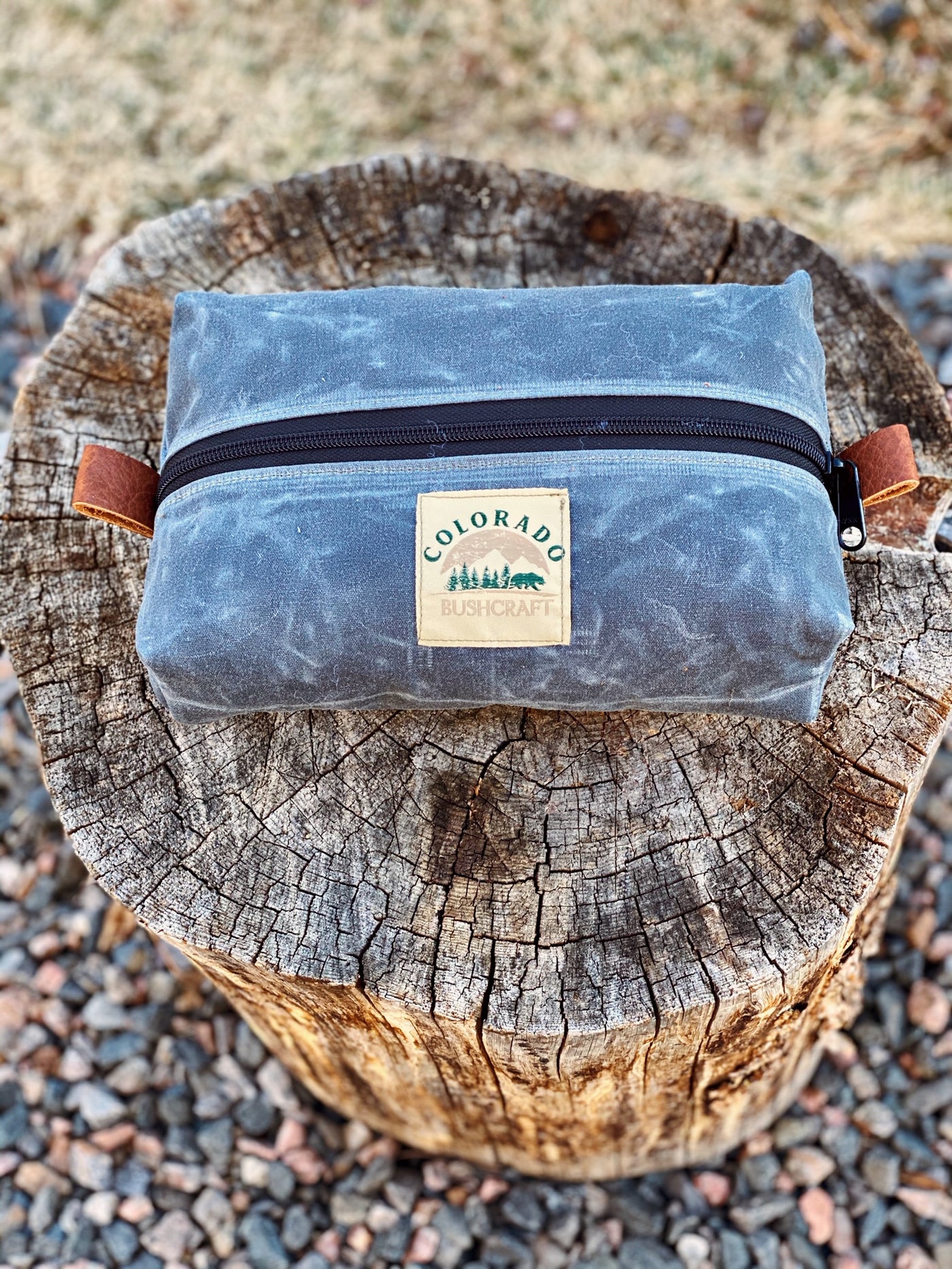 Handmade Waxed Canvas Simple Box Pouch Bushcraft Survival Camping Possibles Dopp Grooming (Various Colors) - Colorado Bushcraft