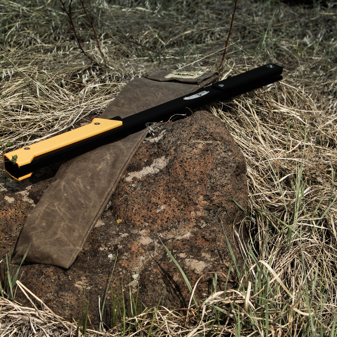 Handmade Waxed Canvas Bushcraft Bow Saw Sheath Pouch (Field Tan) - Colorado Bushcraft