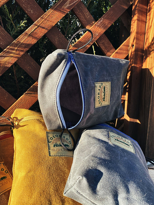 Handmade Waxed Canvas Old World EDC Pouch Bushcraft Survival Camping Possibles Dopp Grooming (Various Colors) - Colorado Bushcraft