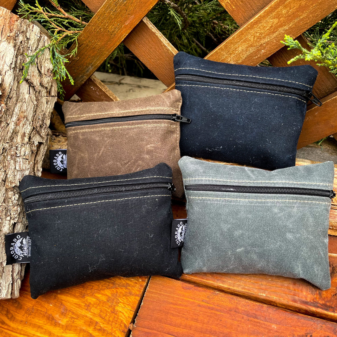 Waxed Canvas Traditional EDC Pocket Pouch Bushcraft Survival Camping Possibles Dopp Grooming (Various Colors)