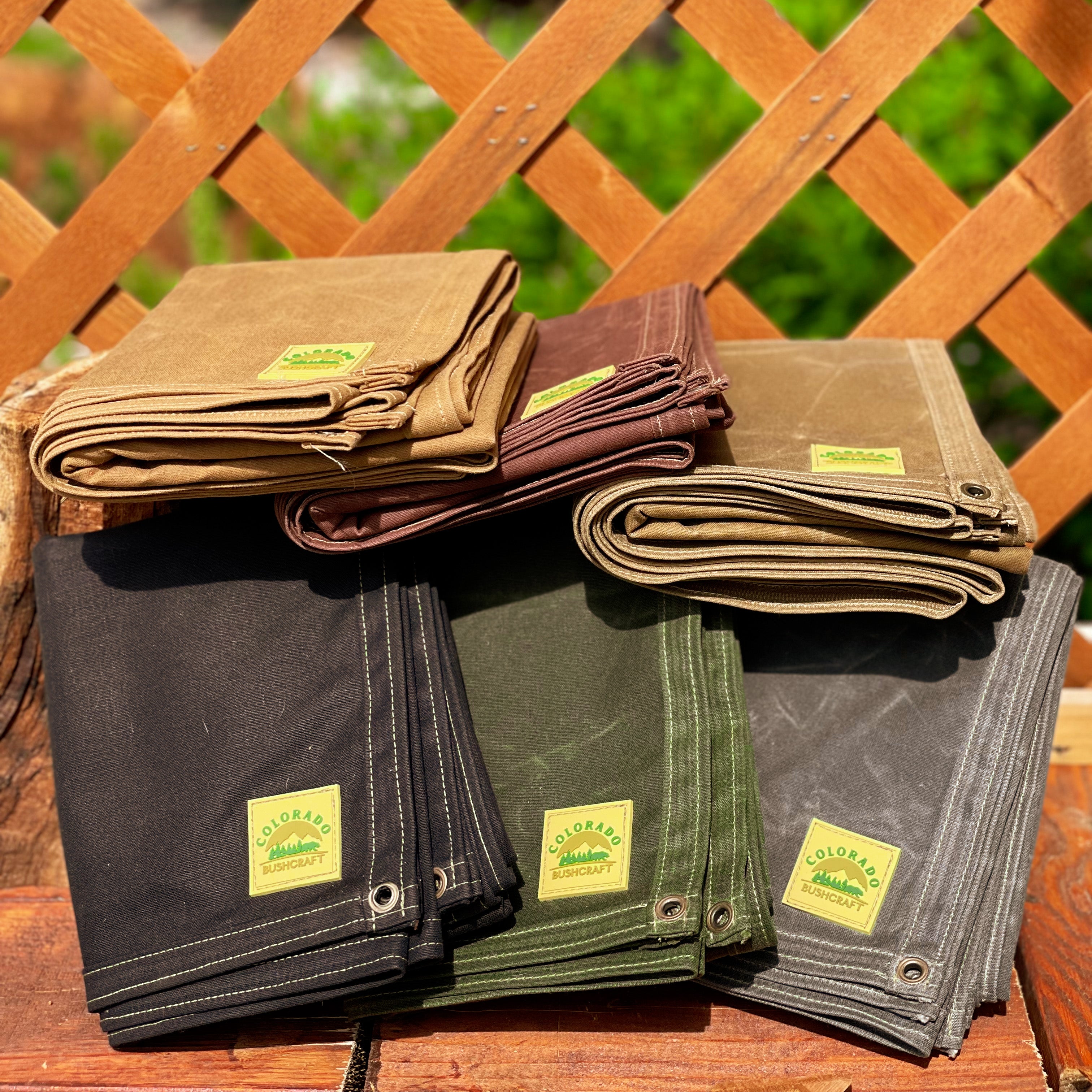 Extra Large Waxed Canvas Bushcraft Ground Cloth (Various