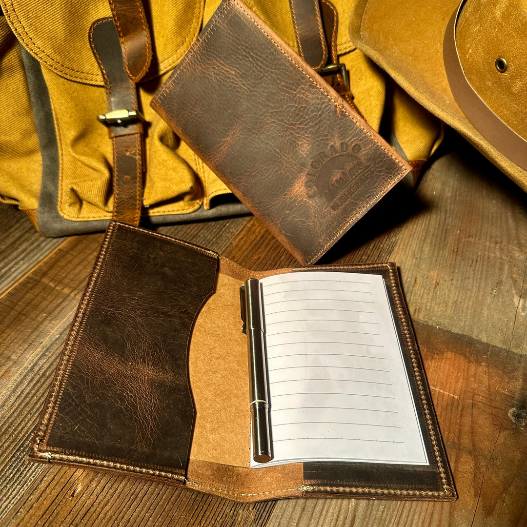 Handmade Bushcraft Field Note American Bison Notebook Diary (Includes Notebook)