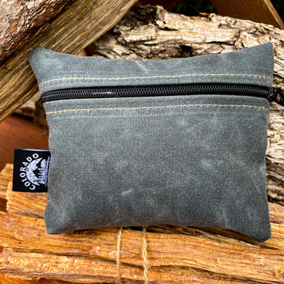 Waxed Canvas Traditional EDC Pocket Pouch Bushcraft Survival Camping Possibles Dopp Grooming (Various Colors)