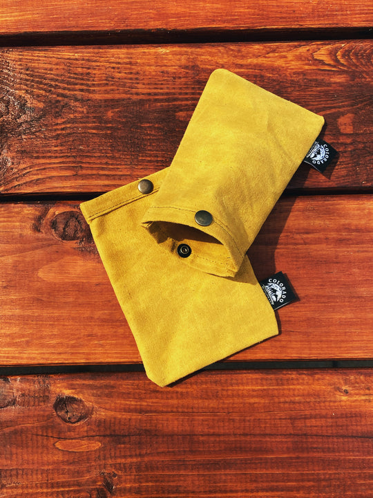 Set of Two Small Handmade Waxed Canvas Ditty Bags for Bushcraft Camping Outdoors (Various Colors) - Colorado Bushcraft