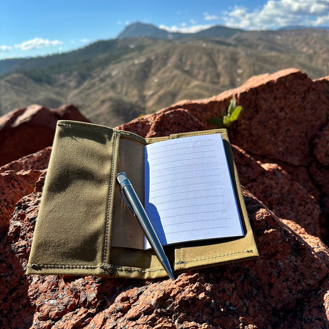 Handmade Bushcraft Field Note Waxed Canvas Notebook Diary (Various Colors)