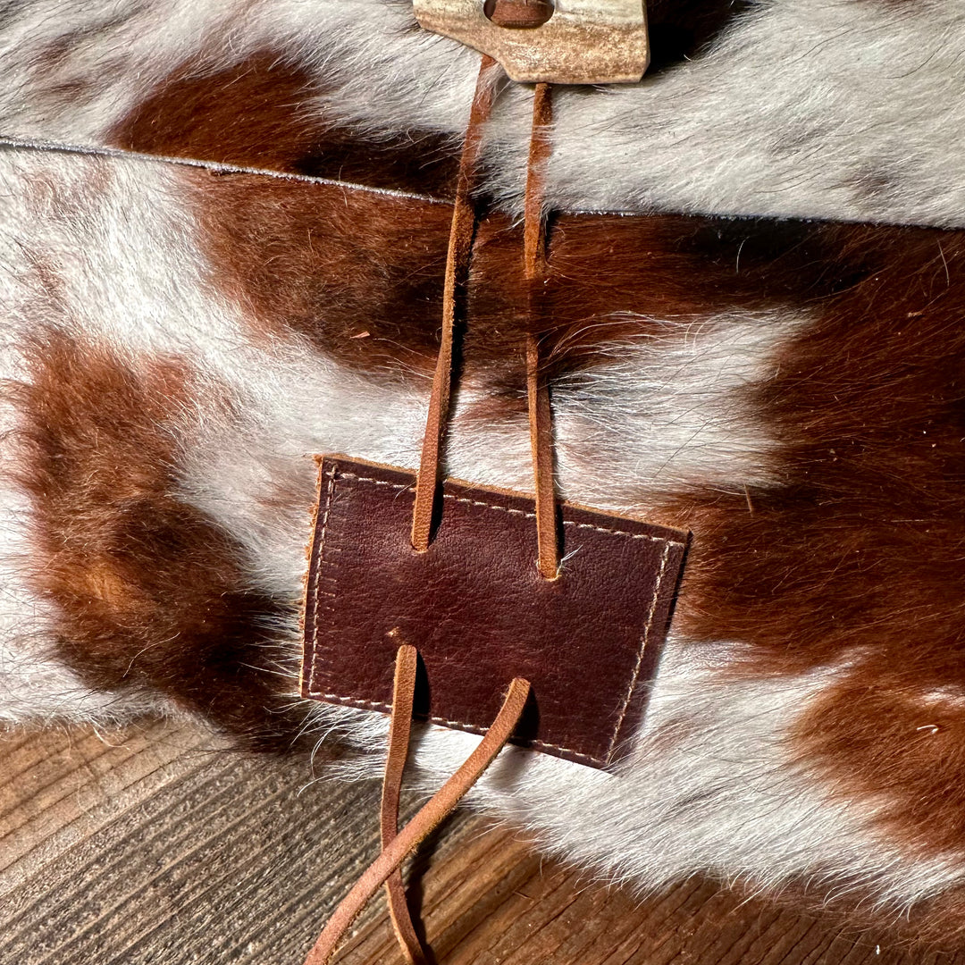 Handmade Hair-On Cowhide Bushcraft Mail Pouch Haversack Bag Foraging Hiking