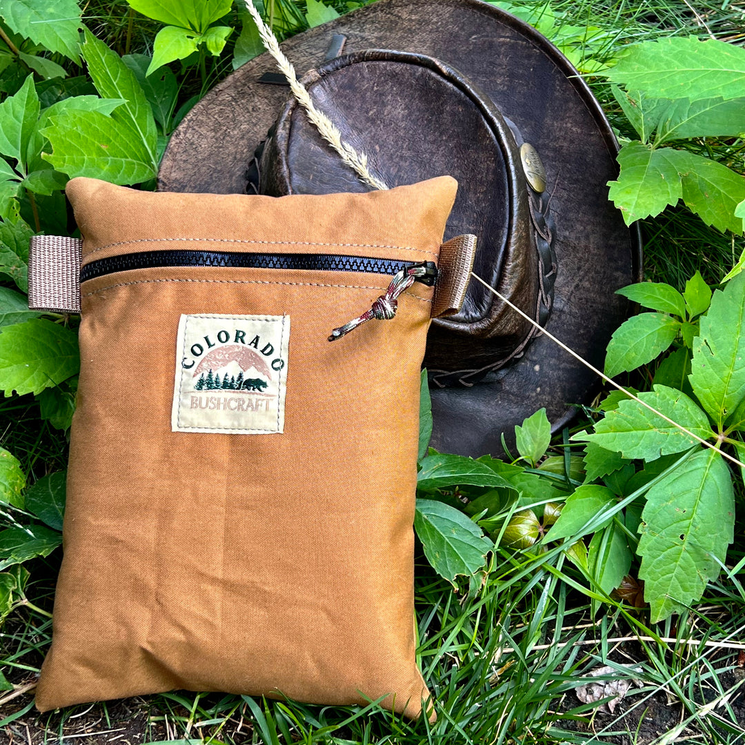Handmade Large Waxed Canvas Traditional EDC Pouch Bushcraft Survival Camping Possibles Dopp Grooming (Various Colors)