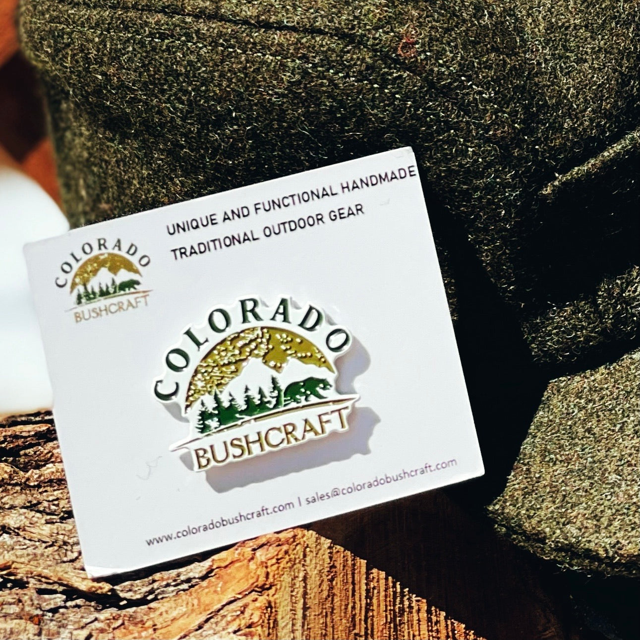 Colorado Bushcraft Logo Pin USA Outdoor Camping Survival